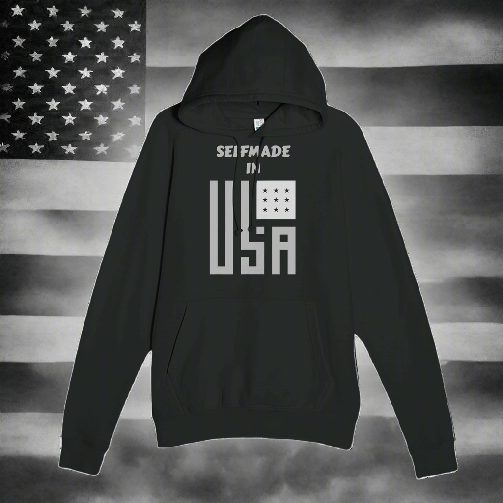 Premium Hoodie - Selfmade EraHoodieSelfmade EraDark green Premium Hoodie with modern 'Selfmade in USA' print, perfect for urban fashion and year - round comfort in a durable fit.