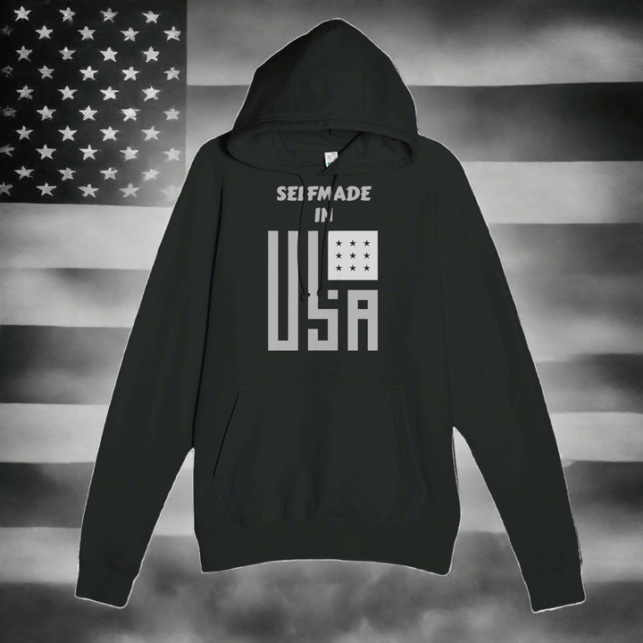 Premium Hoodie - Selfmade EraHoodieSelfmade EraDark green Premium Hoodie with modern 'Selfmade in USA' print, perfect for urban fashion and year - round comfort in a durable fit.